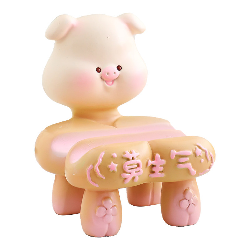 手机支架小摆件工位小动物装饰品