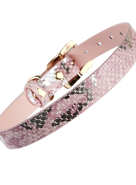 可爱幻彩粉蛇纹项圈女颈链项链choker亚文化哥特风k8k9多色蛇纹