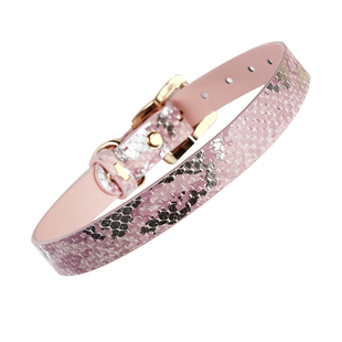 可爱幻彩粉蛇纹项圈女颈链项链choker亚文化哥特风k8k9多色蛇纹