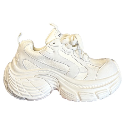 老爹鞋真皮脏脏双层增高女擦色