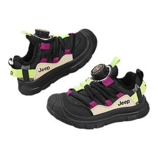 jeep童鞋儿童运动鞋防滑宝宝学步鞋冬款加绒保暖女童鞋子男童棉鞋