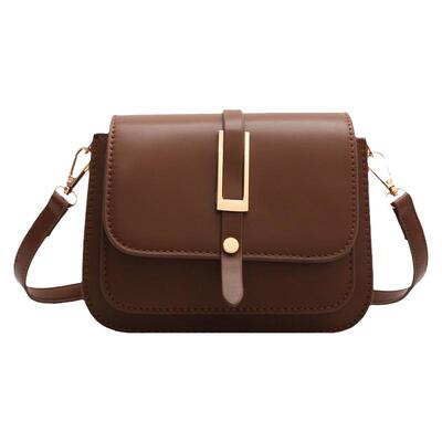 简约复古质感斜挎小方包