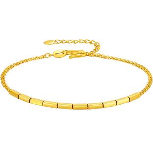 【百亿补贴】TSL谢瑞麟黄金手链小方块5G足金方糖碎金子XK679