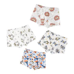 皇室童缘旗舰店男童内裤儿童宝宝四角裤平角裤不夹屁屁95%棉底裤