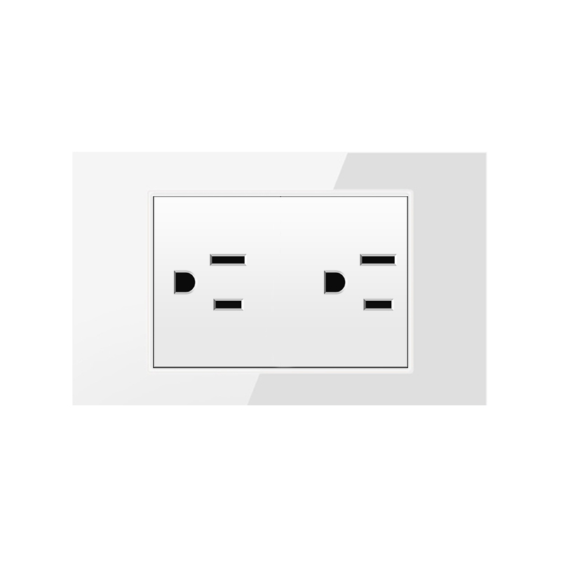 118型美标美规明装底盒一体开关明盒下接线底座家用黑色金色灰色