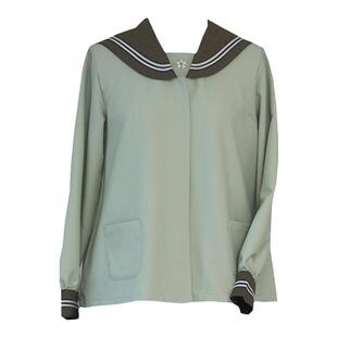 日系长袖幼稚园JK制服上衣原创学生校服海军领水手服女浅绿咖啡色