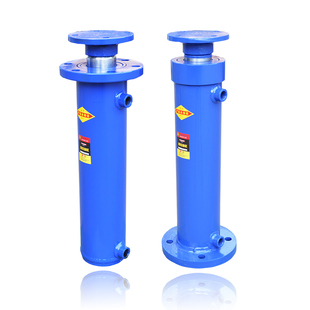 12吨法兰升降液压油缸双向液压缸打包机压榨机劈柴机油顶配件大全