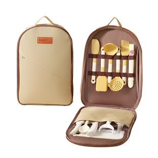 拜格婴儿辅食菜板刀具套装宝宝妈咪包外出便携切菜刀砧板工具全套