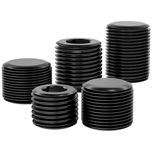 黑色内六角堵头螺塞油塞止付螺丝PT管堵闷头NPT1分2分3分4分M6M8
