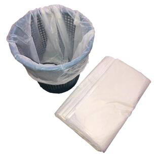 高档宾馆酒店家居20升垃圾桶用奶白环保垃圾袋100-31个平口不透明