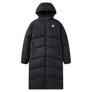 匹克男女同款羽绒服长款新品户外冬季加绒连帽保暖加厚加绒外套