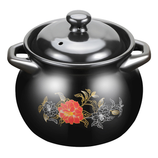砂锅炖锅家用明火耐高温陶瓷锅大容量煤气燃气复古养生沙锅煲汤锅