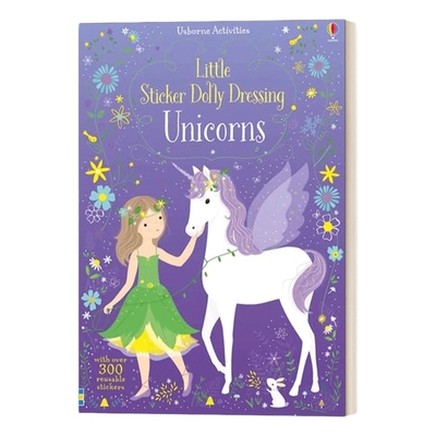 英文原版 Little Sticker Dolly Dressing Unicorns 多莉贴纸 独角兽 英文版 进口英语原版书籍