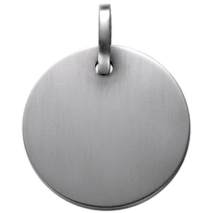 999纯银圆形吊坠男女无字牌刻字银币光面无事牌生辰牌钥匙扣坠