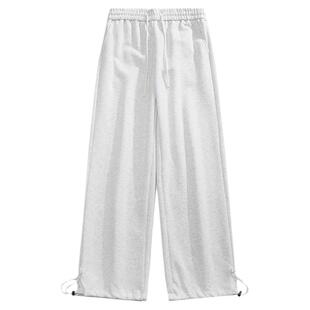 From Mars 缓慢运行 潮牌简约纯色抽绳运动裤子男女宽松百搭长裤