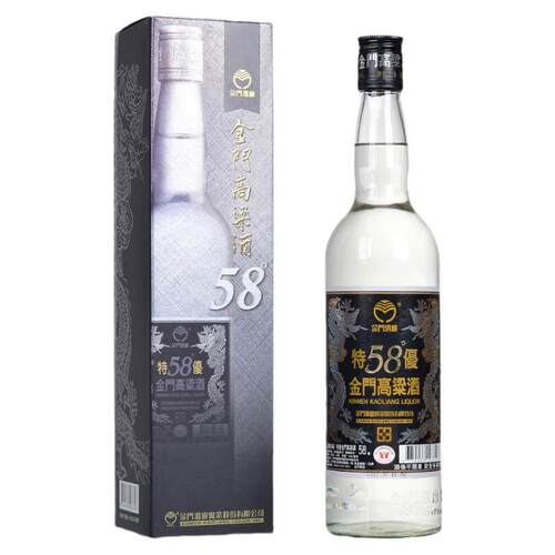 金门高粱酒58度特优黑金龙600ml纯粮食固态发酵陈年份高度白酒礼