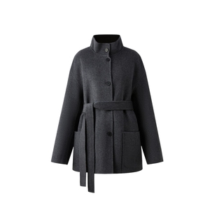 【100%美丽诺羊毛】Eland衣恋毛呢双面穿羊毛大衣女2025冬季新款