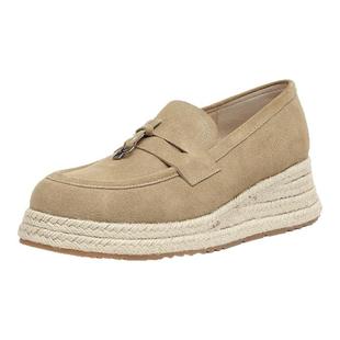 达芙妮老钱风乐福鞋女2026新款春季坡跟厚底增高单鞋小皮鞋渔夫鞋