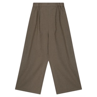 studio CLIP 休闲裤女2025冬季新款日系格纹慵懒阔腿裤289931