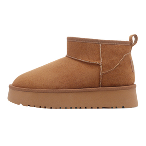 德尔惠雪地靴女款冬季加绒加厚2025新款厚底防滑保暖棉鞋短筒靴子