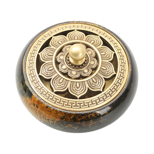 非遗大漆纯铜香炉家用室内熏香炉檀香盘香炉高端香薰炉茶道宣德炉