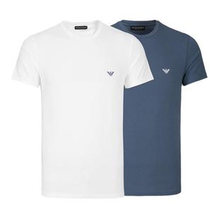 Armani/阿玛尼短袖男基础款休闲T恤圆领简约百搭两件装网球穿搭