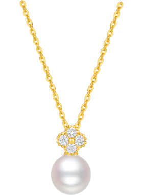 周六福S925银淡水珍珠项链女