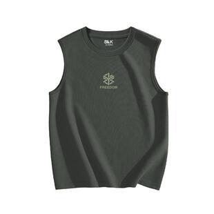 班尼路S&K系列纯棉背心男夏季宽肩运动健身坎肩男士潮流汗衫t恤A