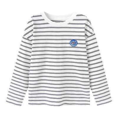 巴拉巴拉男童长袖T恤中大童纯棉打底衫儿童条纹上衣春秋新款童装