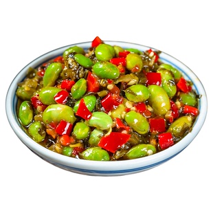 江西特产腌菜毛豆咸菜农家新鲜毛豆仁香辣豆粒拌面即食开味下饭菜