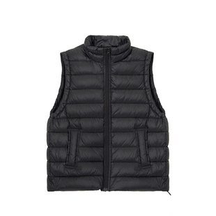 SoloForTwo 质感安心排骨羽绒服马甲 内抽设计黑色背心夹层外套