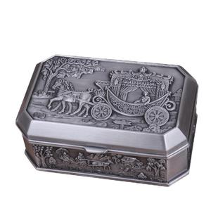 欧式仿古珠宝盒 合金属锡器复古典创意首饰盒 项链手链手表收纳盒