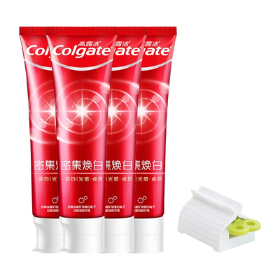 高露洁密集焕白牙膏美白官方店