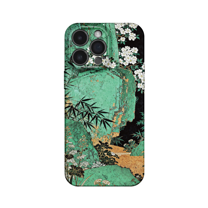 青岩映竹~新中式国风适用苹果17promax手机壳iphone16华为pura80小米15opporeno14荣耀400复古iqoo13红米k80