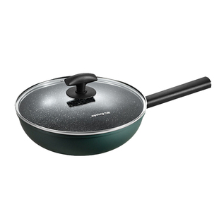 九阳不粘锅炒锅家用炒菜锅麦饭石锅电磁炉燃气灶专用锅具平底锅