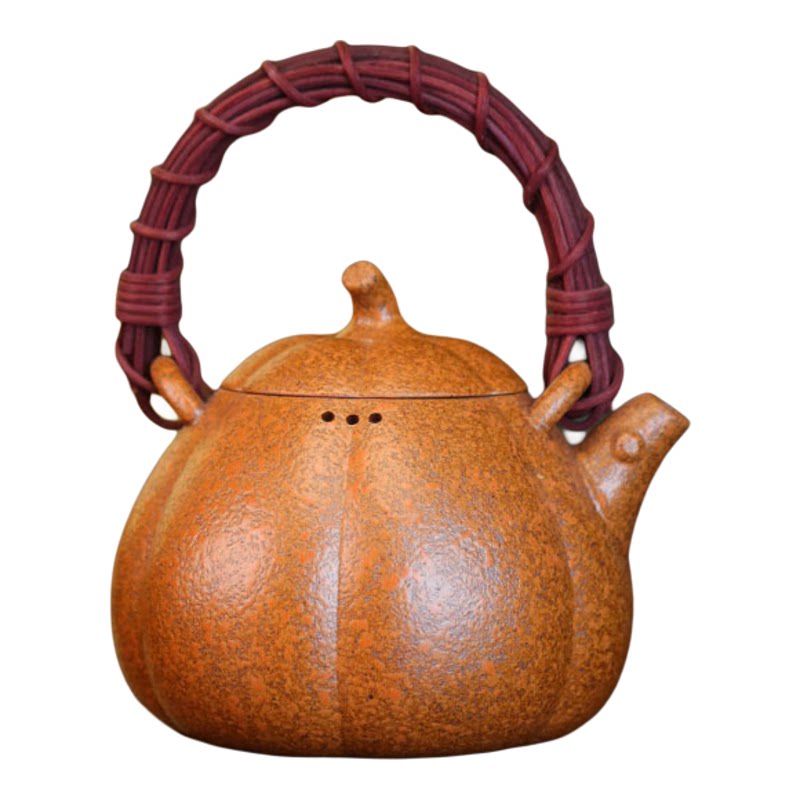 南轩堂紫砂藤编南瓜提梁煮茶炉