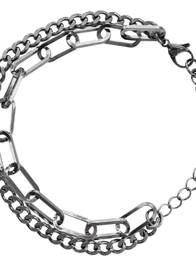 ins钛钢不掉色小众设计感手链