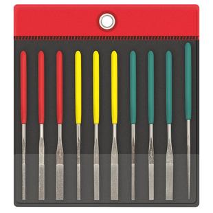 NHKING金刚石锉刀小平斜合金锉模具抛光金刚砂扁平锉刀PTF-10套装