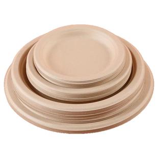 一次性盘子纸盘食品级加厚可降解家用烧烤餐具画画餐盘碟子无异味