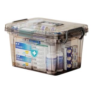 透明医药箱家用急救多层大容量家庭药品便携式医护小药盒子工具箱