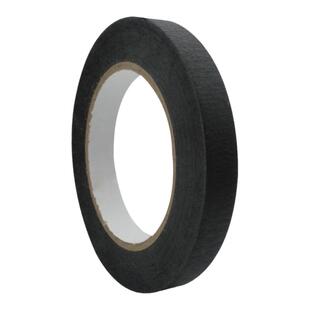 敬轩黑色美纹纸胶带高粘美纹胶皱纹遮蔽胶纸1-2-5-10CM*20m手撕喷漆装修裱画车用装饰胶布纸制自粘带