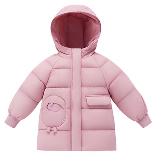 【反季降价清仓】allolugh女羽绒服冬中长款白鸭绒中小儿童保暖