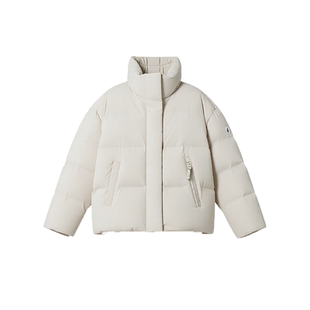 【黑标鹅系列】鸭鸭2025新款短款鹅绒服女立领防风加厚保暖外套冬