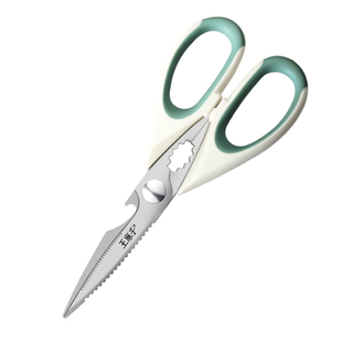 王麻子厨房剪刀家用锋利不锈钢多功能专业剪鸡鸭鹅骨头专用剪子