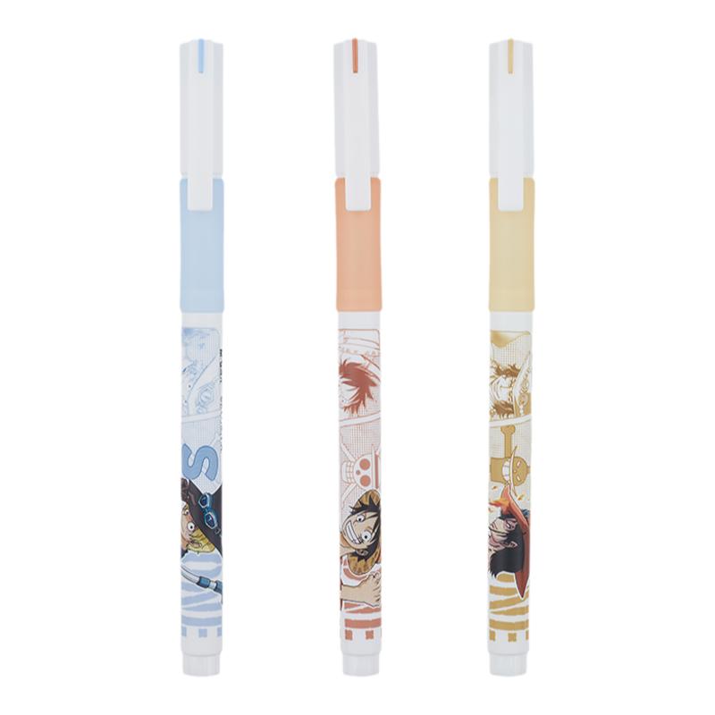 晨光航海王系列速干中性笔0.5全针管路飞学生签字笔索隆水笔B4309