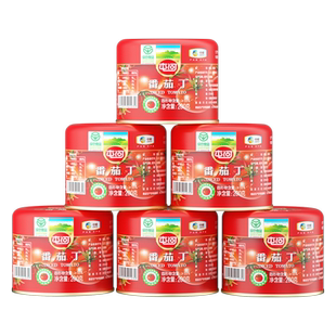 中粮屯河新疆内蒙特产番茄丁罐头210g健康绿色食品番茄官方旗舰店