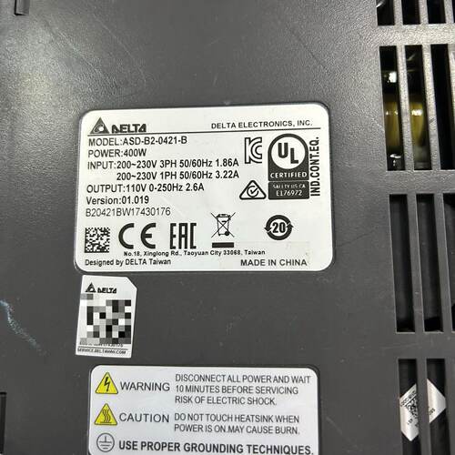 溢价-台达伺服驱动器 型号ASD-B2-0421-B 400W