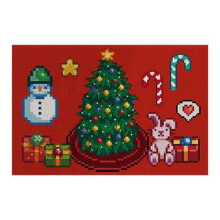 星露谷新年圣诞入户门地垫丝圈防滑耐脏大门口门外进门脚垫可裁剪