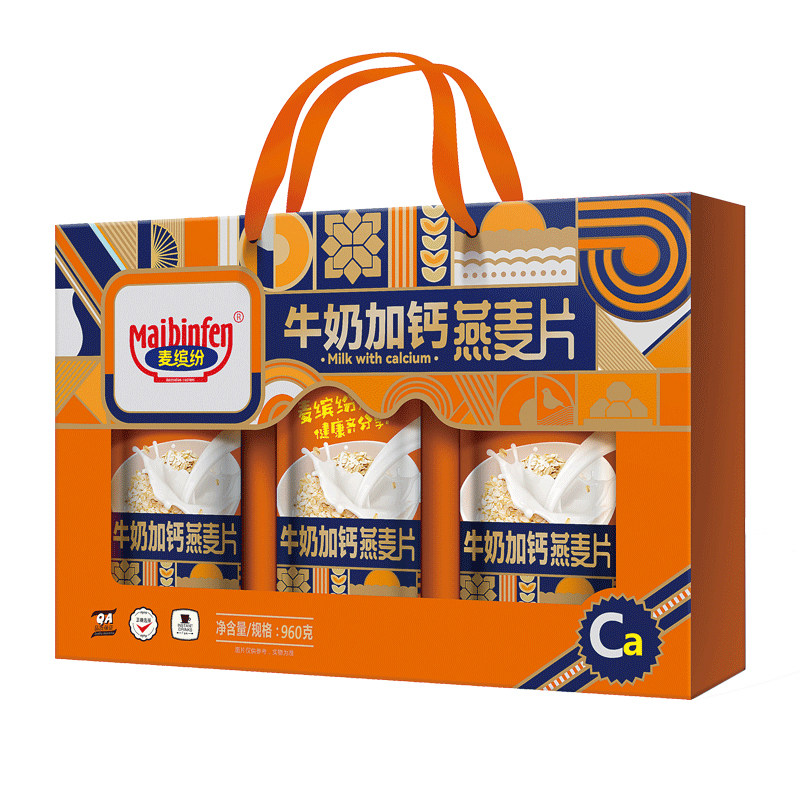 麦缤纷牛奶加钙麦片960g端午礼品