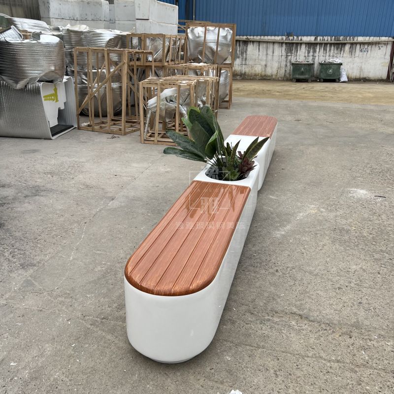 玻璃钢座椅户外花盆坐凳商场美公园长椅休息区长凳长条广场凳子陈